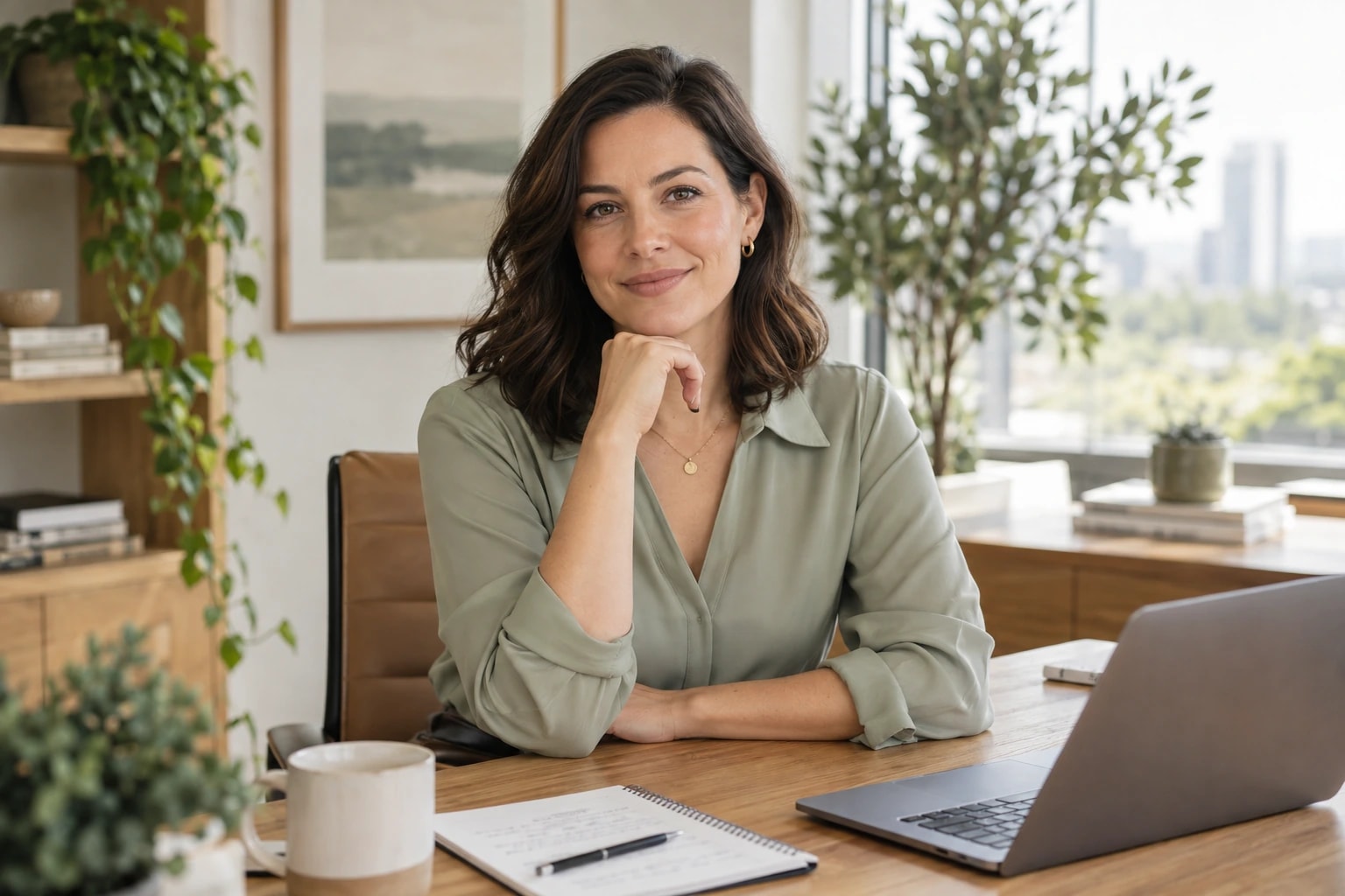 Illustrative portrait of a business development professional ready for a conversation