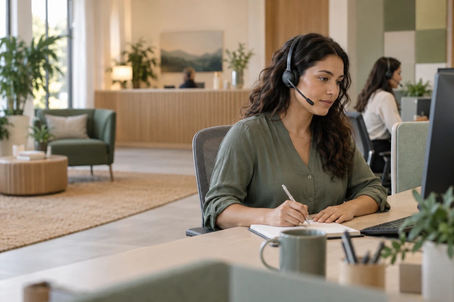 Illustrative scene for “What inbound call center services are, and who they’re for”