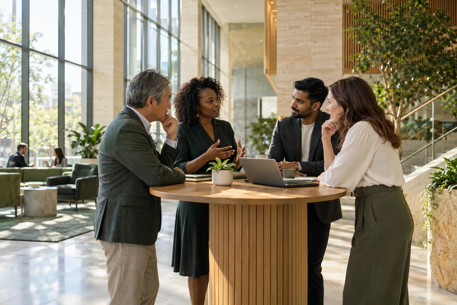 Illustrative scene for “Better business through better business connections”